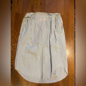 Striped Blue and White top with twist strap detail. NWT